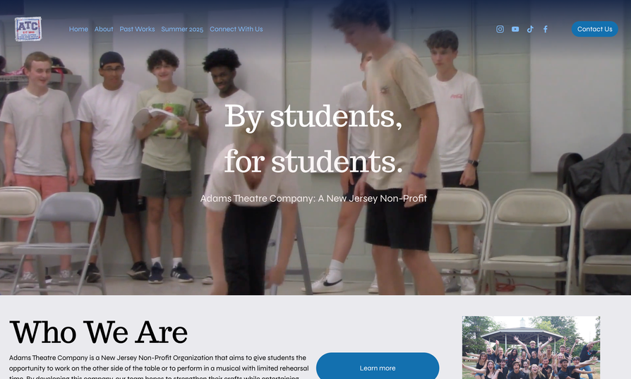 Adams Theater Company Website Thumbnail